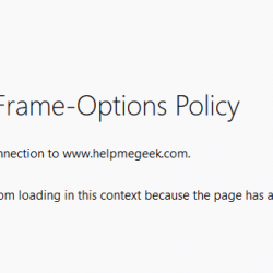 Blocked by X-Frame-Options Policy